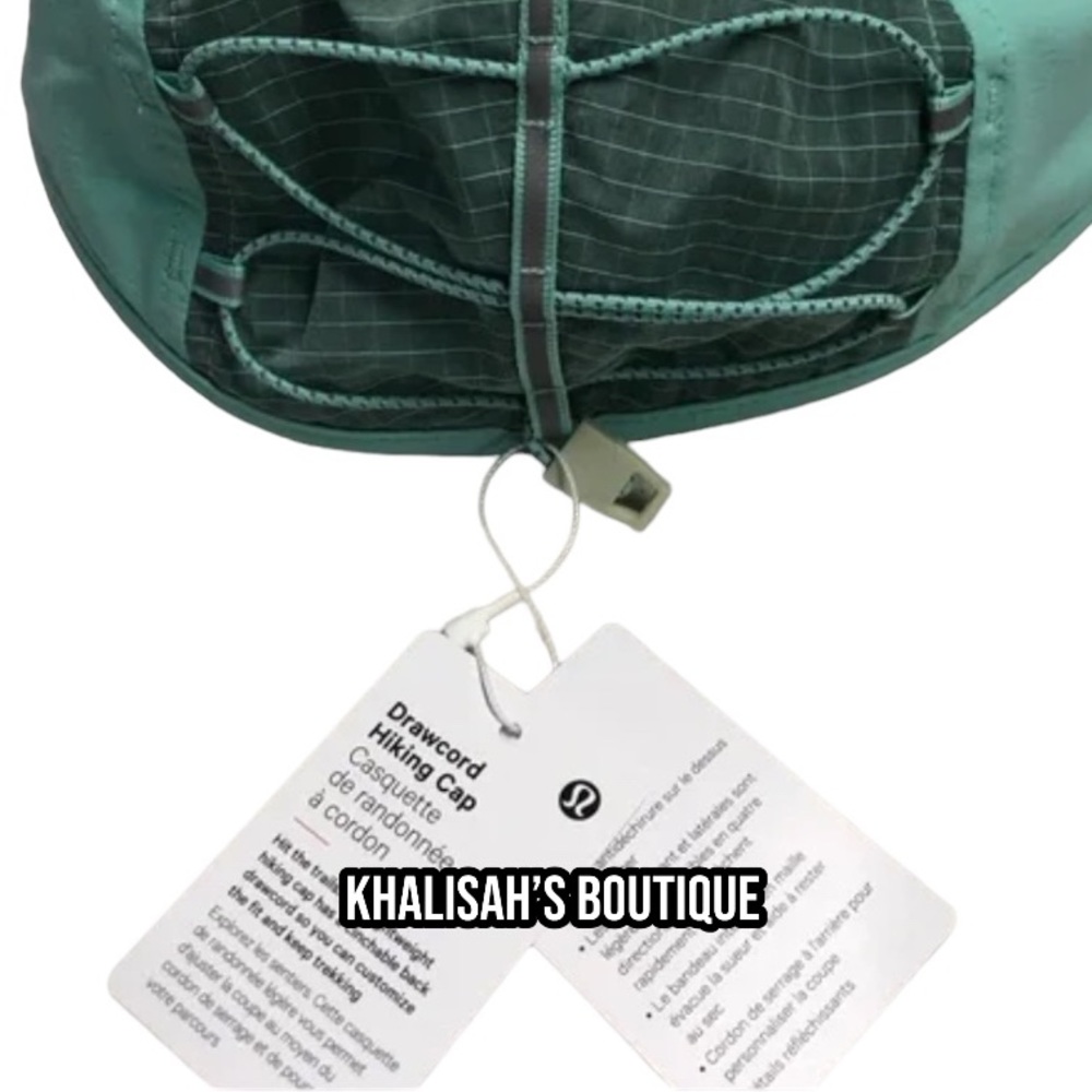 New with Tags!!! Lululemon Drawcord Hiking Cap Wild Mint Green Dewy Tiffany Blue - Picture 10 of 13